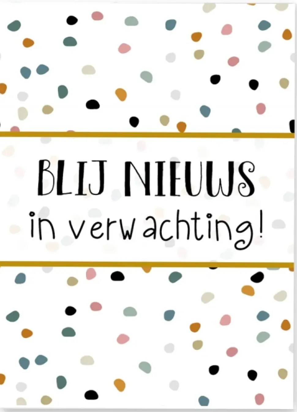 Wenskaart Blij Nieuws in Verwachting