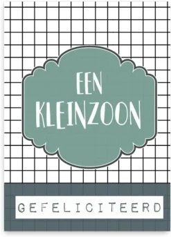 Wenskaart Een Kleinzoon Gefeliciteerd