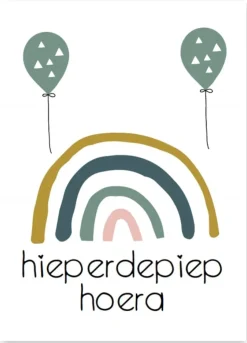 Wenskaart Hieperdepiep Hoera