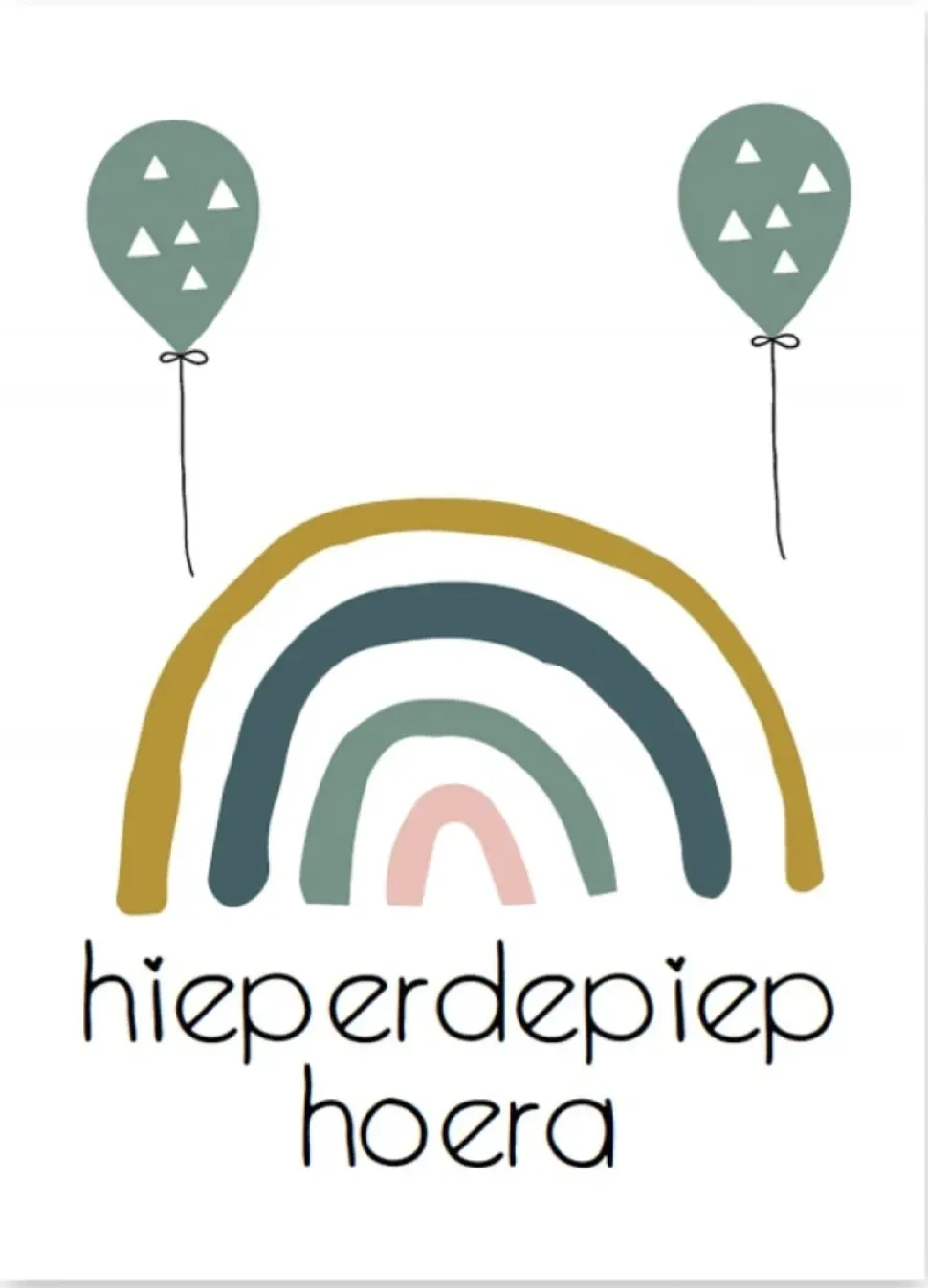 Wenskaart Hieperdepiep Hoera