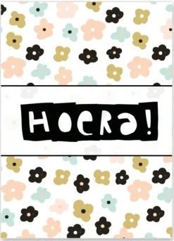 Wenskaart Hoera!