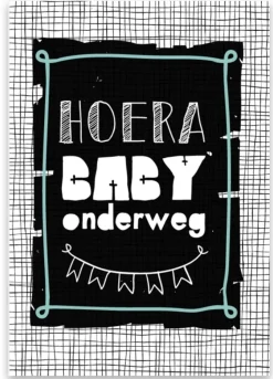 Wenskaart Hoera Baby Onderweg