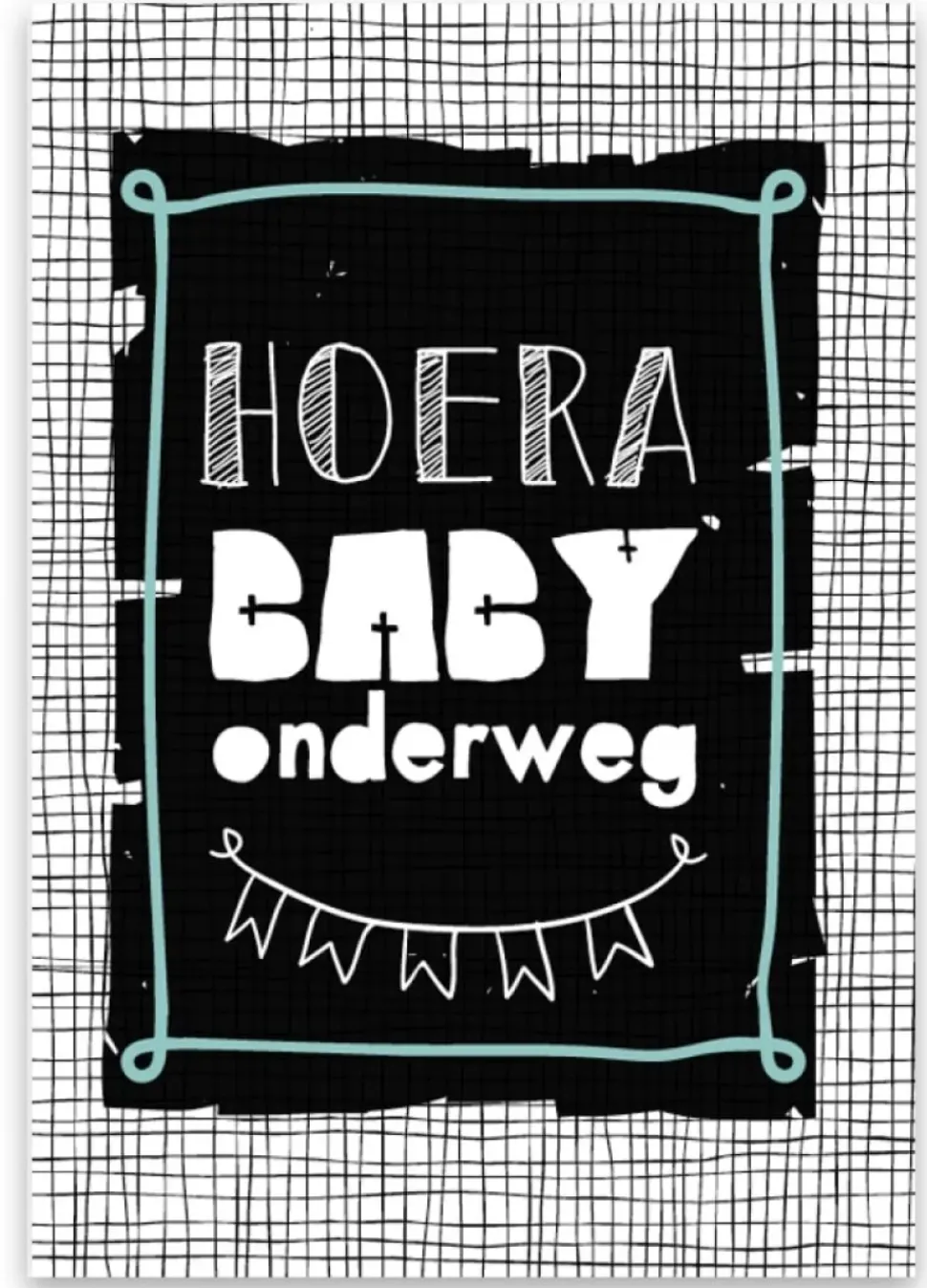 Wenskaart Hoera Baby Onderweg