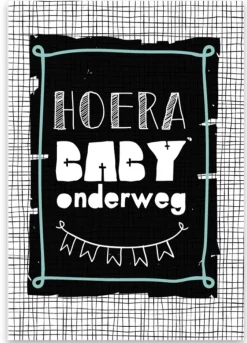 Wenskaart Hoera Baby Onderweg