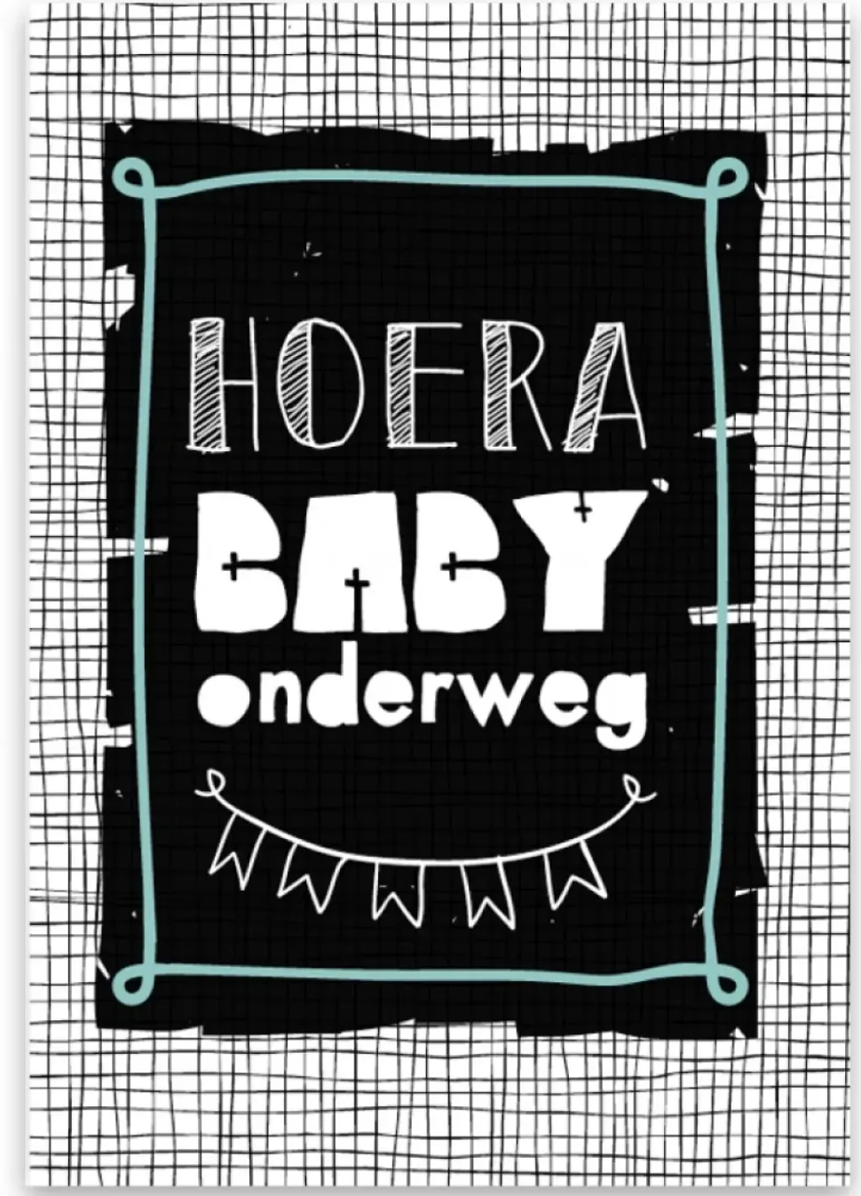 Wenskaart Hoera Baby Onderweg