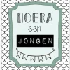 Wenskaart Hoera een Jongen
