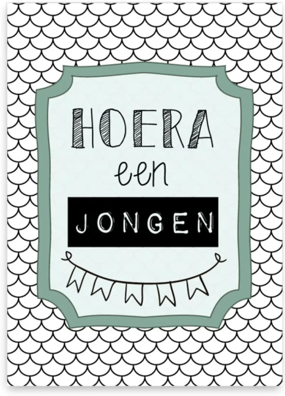 Wenskaart Hoera een Jongen