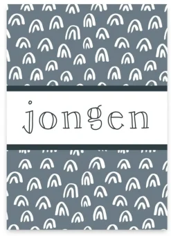 Wenskaart Jongen (regenboog)
