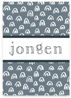 Wenskaart Jongen (regenboog)