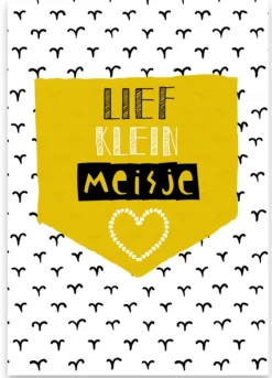 Wenskaart Lief Klein Meisje
