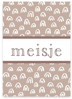 Wenskaart Meisje (regenboog)
