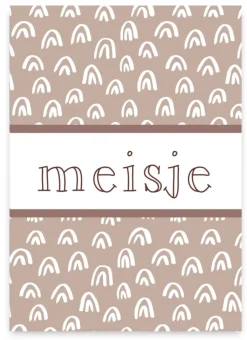 Wenskaart Meisje (regenboog)