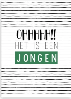 Wenskaart Ohhhhh!! Het is een Jongen