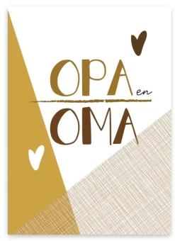 Wenskaart Opa en Oma (vlakken)