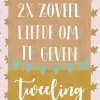Wenskaart 2x zoveel liefde om te geven (tweeling)