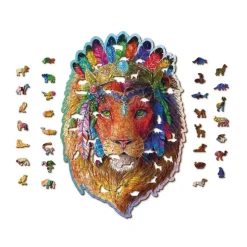 Wooden City Puzzel Hout Mystic Lion 505pcs