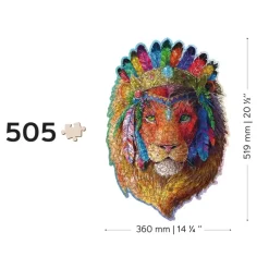 Wooden City Puzzel Hout Mystic Lion 505pcs