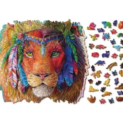 Wooden City Puzzel Hout Mystic Lion 505pcs