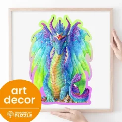 Wooden City Puzzel Hout Magnificent Dragon 150pcs
