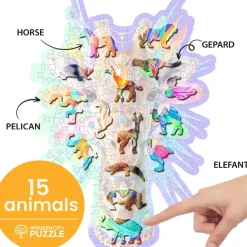 Wooden City Puzzel Hout Natty Giraffe 150pcs