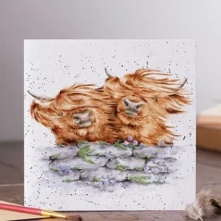 Wrendale Designs Blown Away (Highland Cows)