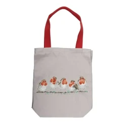 Wrendale Designs Canvas Draagtas Roodborstje Robin