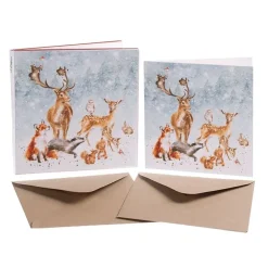 Wrendale Designs Kerstkaarten Winter Wonderland Set 8-delig