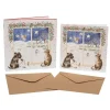Wrendale Designs Kerstkaarten Joy to the world (Christmas Window) Set 8-delig