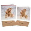 Wrendale Designs Kerstkaarten A Highland Christmas Set 8-delig
