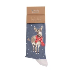 Wrendale Designs Kerstsokken - Donkey Men's Christmas Sock