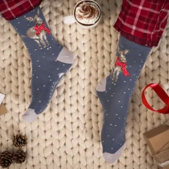 Wrendale Designs Kerstsokken - Donkey Men's Christmas Sock