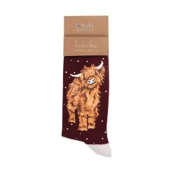 Wrendale Designs Kerstsokken Man A Highland Cow