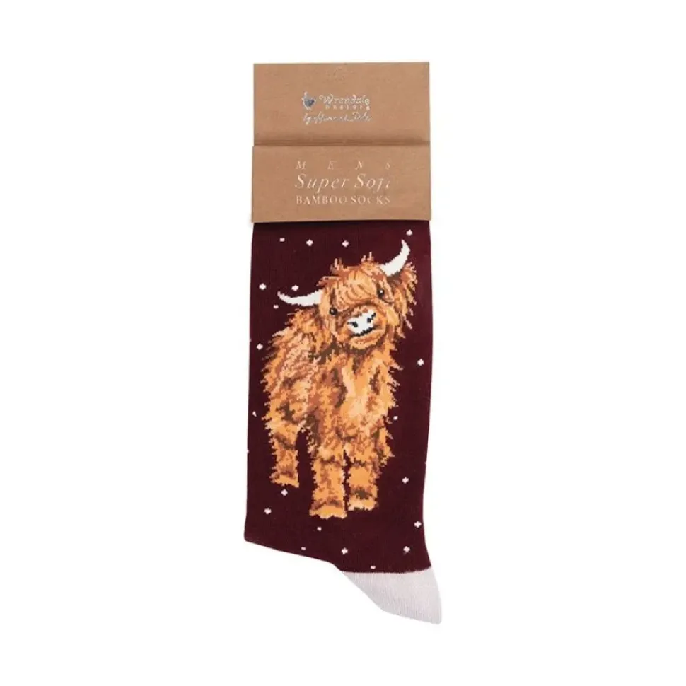 Wrendale Designs Kerstsokken Man A Highland Cow