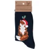 Wrendale Designs Kerstsokken Vos Festive Fox