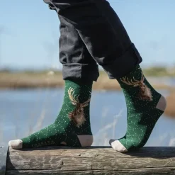 Wrendale Designs Sokken - Stag Men's Sock - Portrait of a Stag