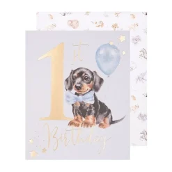 Wrendale Designs Wenskaart A Pawsome Day - 1st Birthday (Boy)