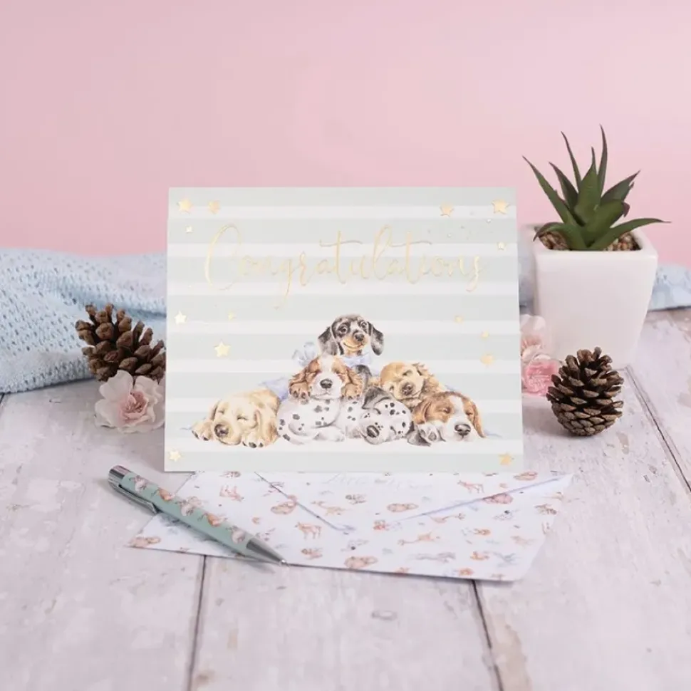 Wrendale Designs Wenskaart Little Paws - Congratulations