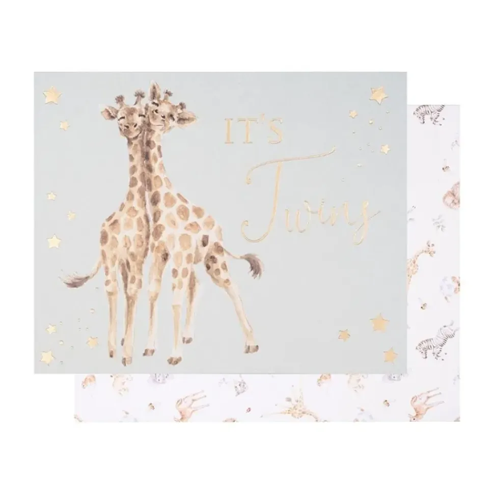 Wrendale Designs Wenskaart Double the Joy - It's Twins