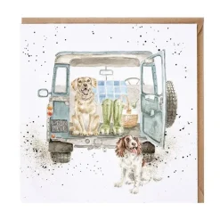 Wrendale Designs Wenskaart Honden Paws For a Picnic