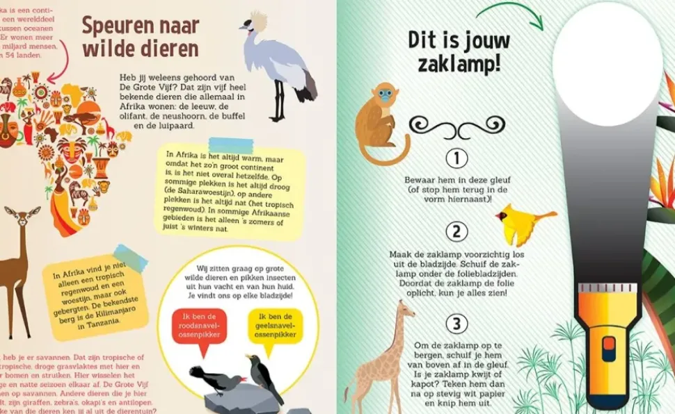 Zaklampboek Speuren naar wilde dieren